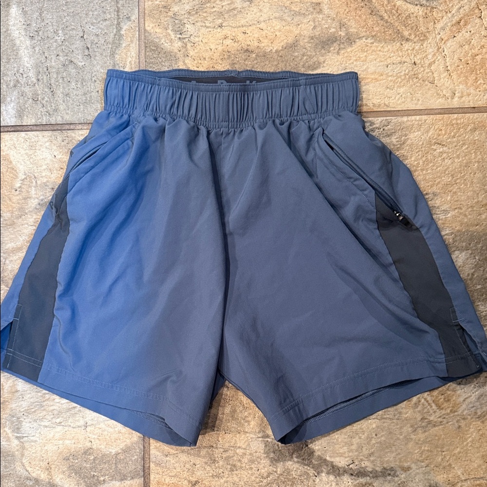 Gymshark Athletic Shorts in Blue with Black Accents